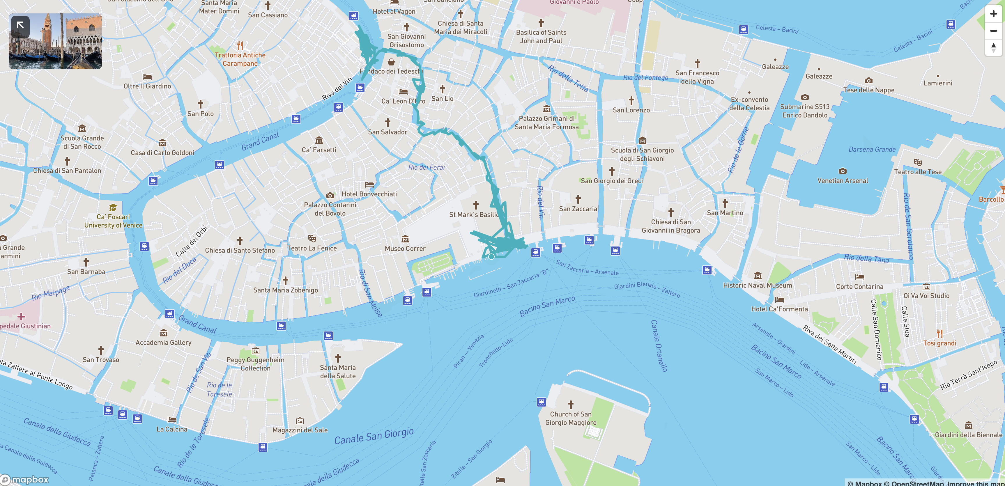 Map of the route we took