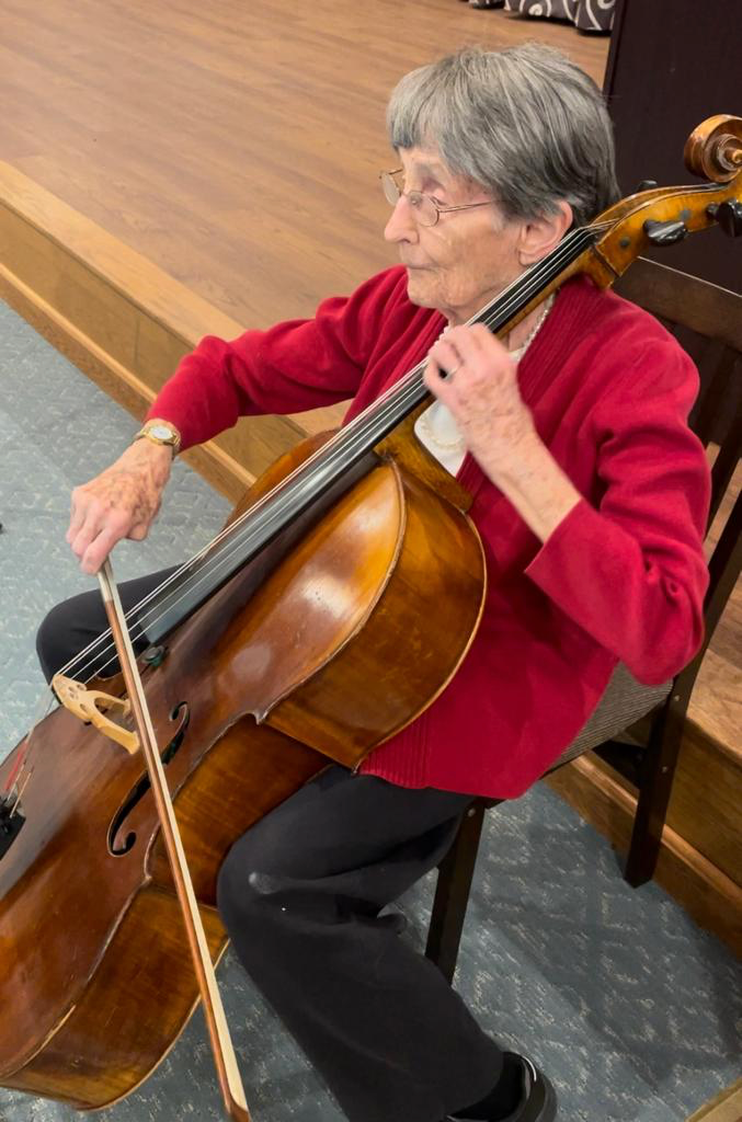 mom cello Mom plays the cello