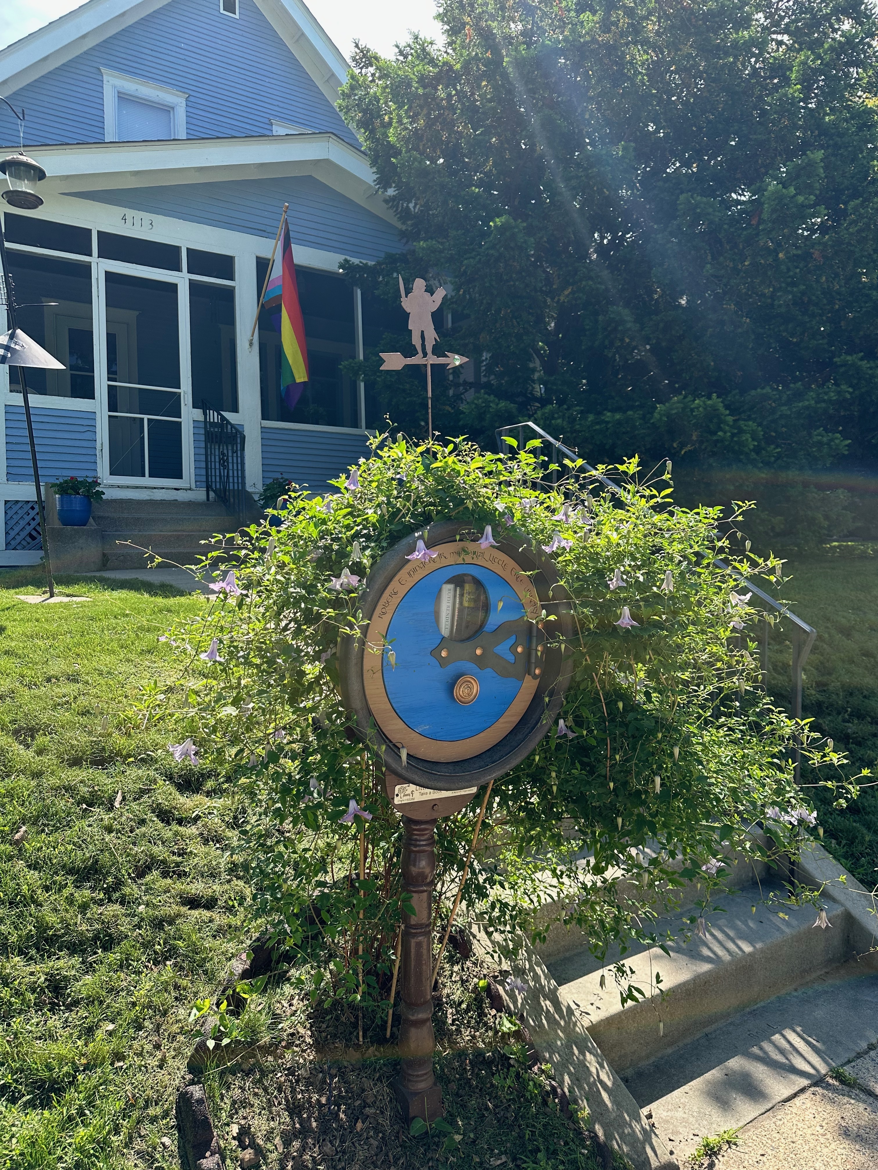 Little Free Library Little Free Library shaped as a hobbit hole
