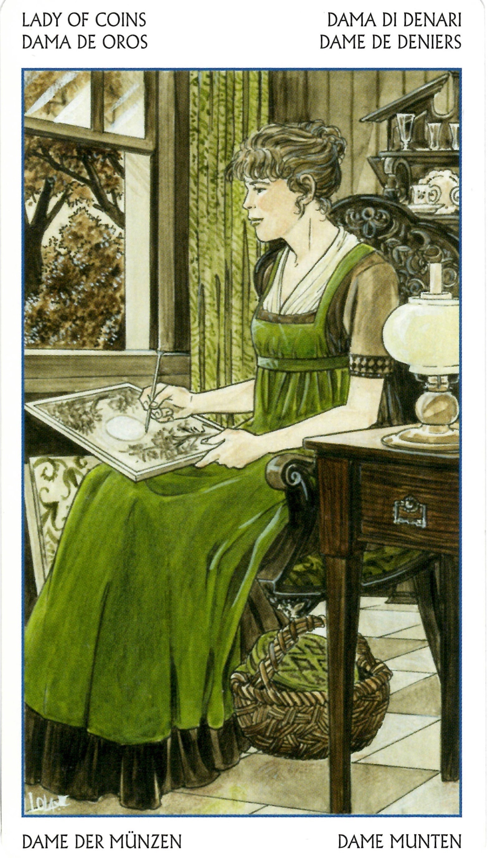 Lady of Coins Jane Austen Tarot