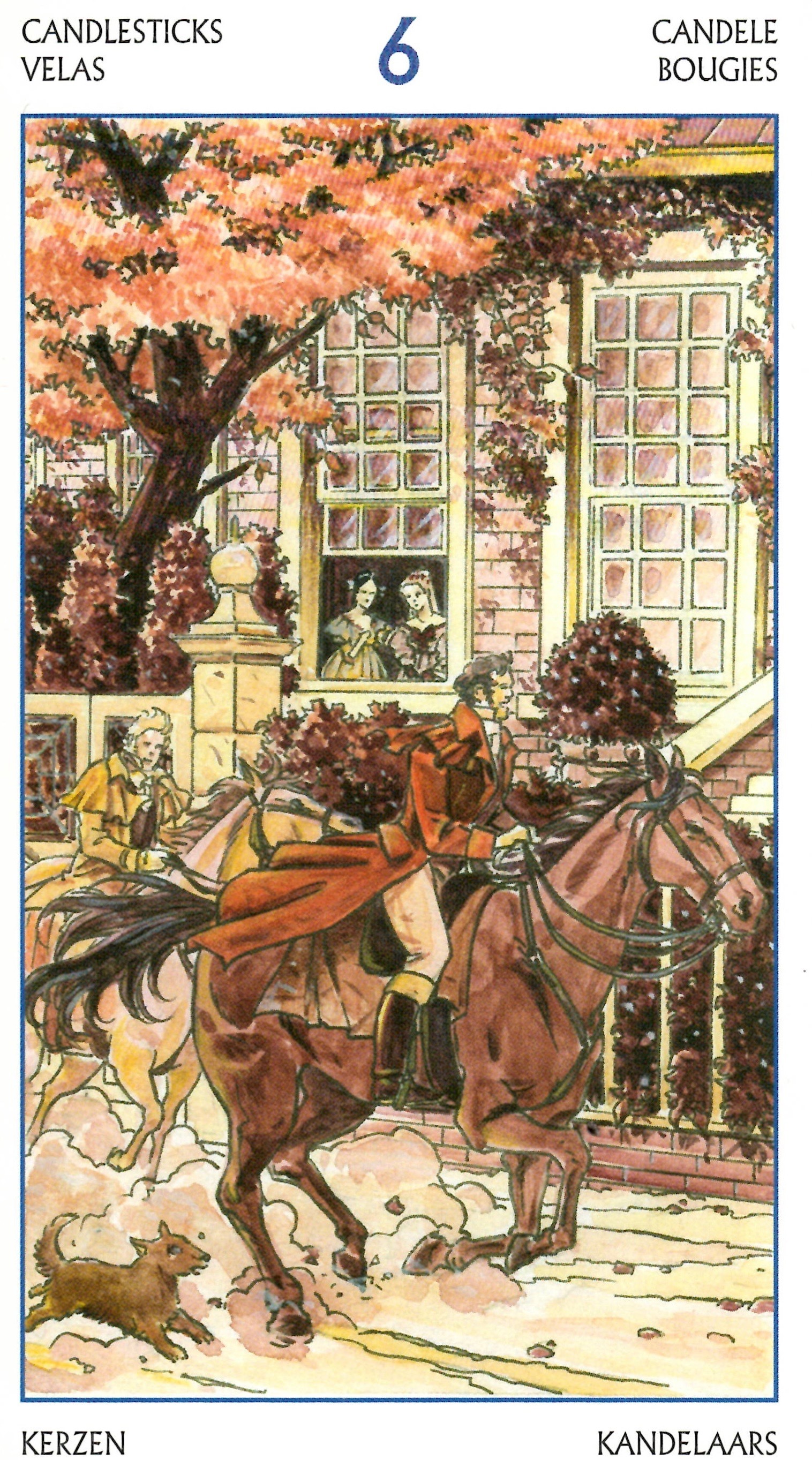 6 of Candlesticks Jane Austen Tarot