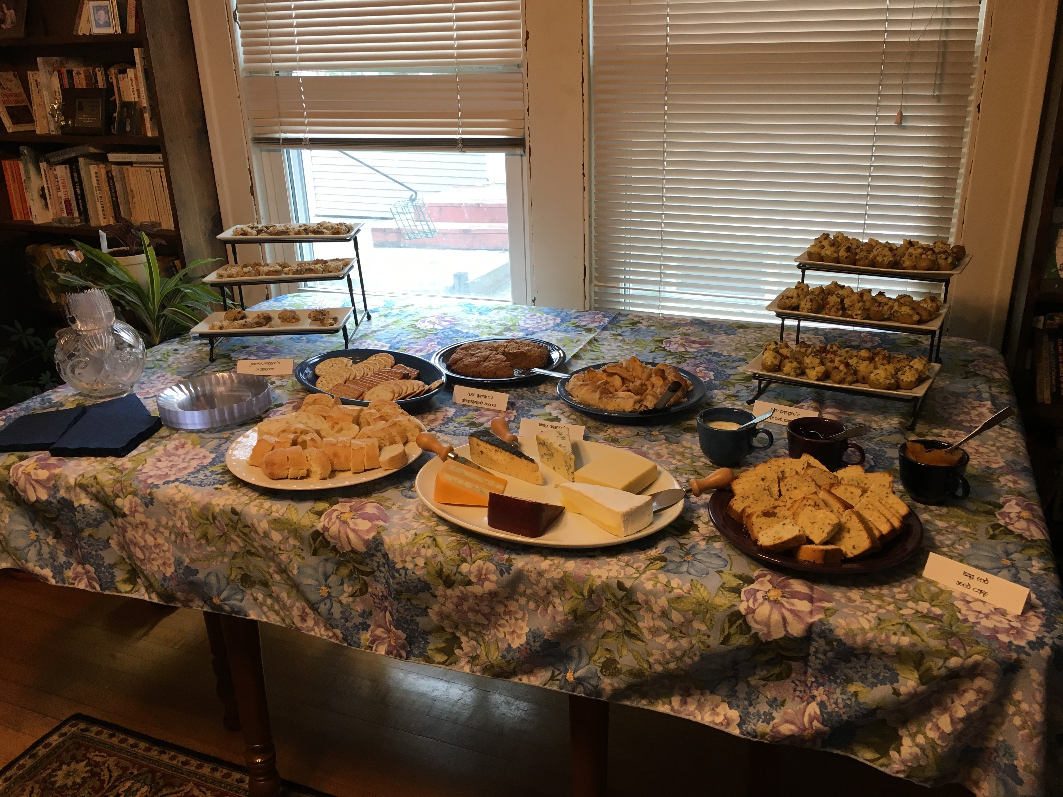 Table is set with a variety of hobbit-inspired foods